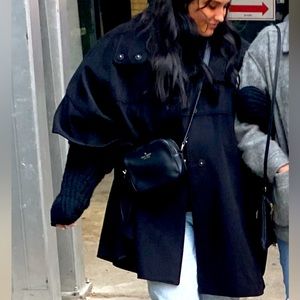 Black Poncho/Cape Coat